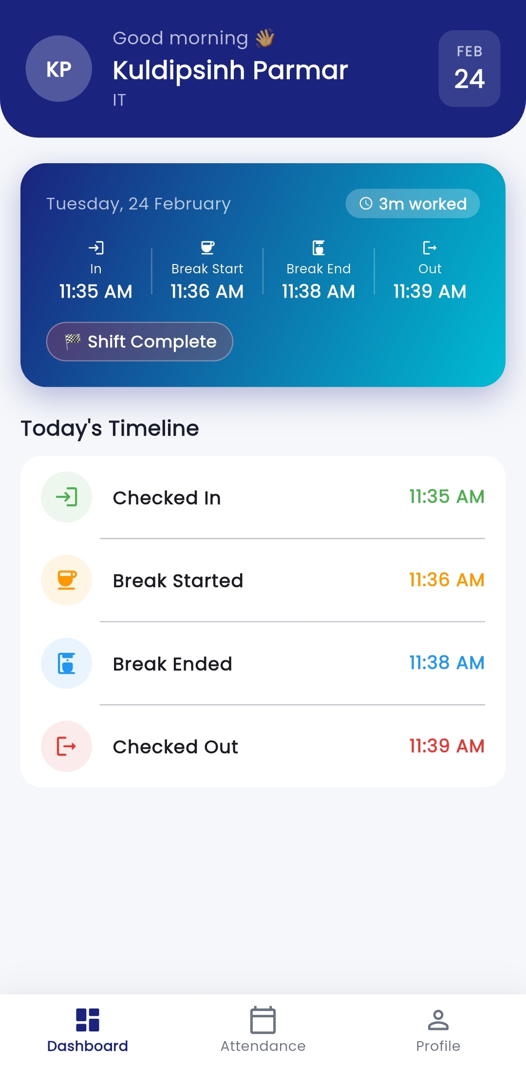 Mobile App Dashboard